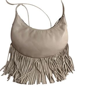 SAKS FIFTH AVENUE
Leather Fringe-Trim Crossbody